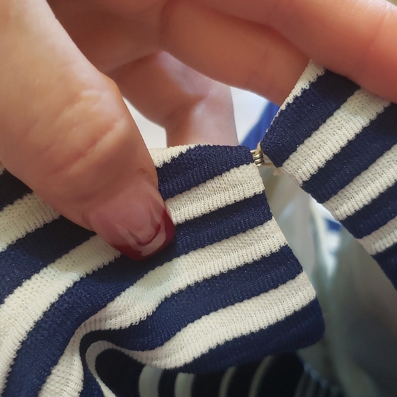 vintage Striped blue sleeveless Long vest - Picture 13 of 13